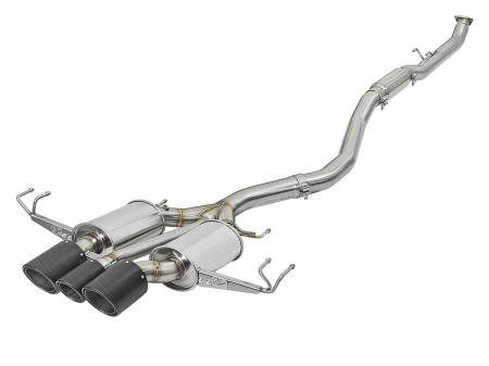 aFe Power (Advanced FLOW Engineering) - aFe Takeda 2-1/2in to 2-1/4in 304SS Catback Dual-Exit Exhaust 17+ Honda Civic Type R w/CF Tips