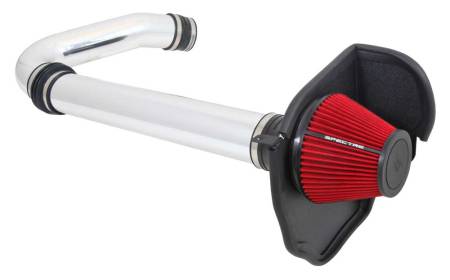 Spectre Performance - Spectre 11-17 Challenger/Charger 3.6L Air Intake Kit - Polished w/Red Filter