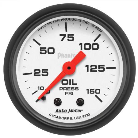 AutoMeter - AutoMeter Phantom 52mm 150 PSI Mechanical Oil Pressure Gauge