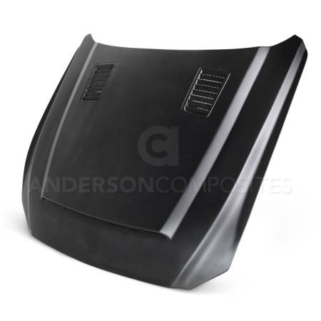 Anderson Composites - Anderson Composites 2015-2017 Ford Mustang (Excl. GT350/GT350R) Super Snake Style Hood Fiberglass