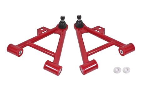 BMR Suspension - BMR 79-93 Fox Mustang Lower Non-Adj. A-Arms (Coilover Only) w/ STD. Ball Joint (Poly) - Red
