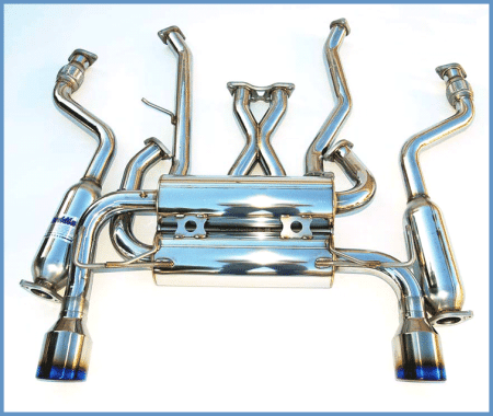 Invidia - Invidia 03-05 Infiniti FX35/45 Gemini Rolled Titanium Tip Cat-back Exhaust