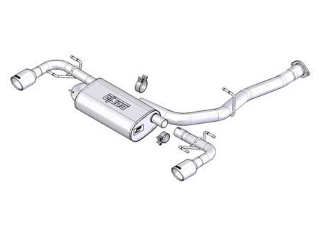 Borla - Borla 03-09 Mazda RX-8 1.3L Single Round Rolled Angle-Cut Cat-Back Exhaust