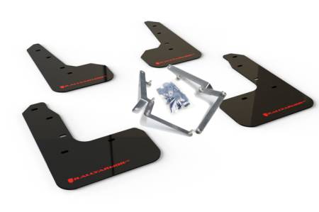 Rally Armor - Rally Armor 17-19 Honda Civic Sport Touring UR Black Mud Flap w/ Red Logo