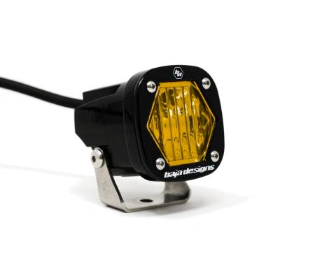 Baja Designs - Baja Designs S1 Amber Wide Cornering LED Light w/ Mounting Bracket Single