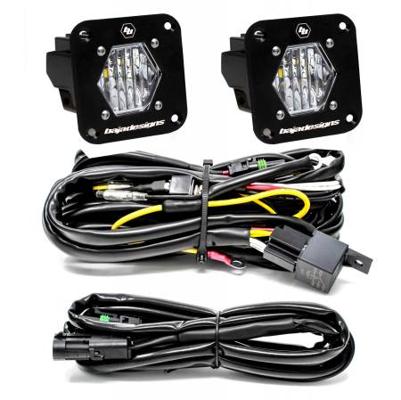 Baja Designs - Baja Designs S1 Wide Cornering LED Light Backup Kit w/ Mounting Bracket Pair