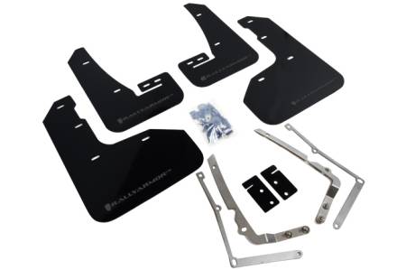 Rally Armor - Rally Armor 2015-2016 VW Golf R UR Black Mud Flap w/ Grey Logo