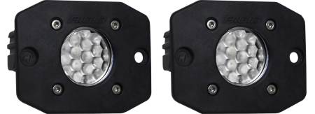 Rigid Industries - RIGID Ignite Back-Up Kit, Diffused Lens, Flush Mount, Black Housing, Pair