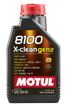 Motul - Motul 1L Synthetic Engine Oil 8100 X-CLEAN Gen 2 5W40 - Case of 12