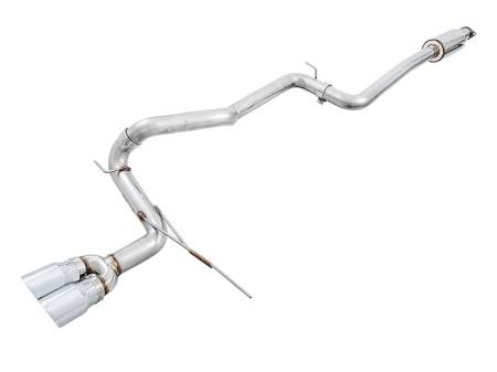 AWE Tuning - AWE Ford Focus ST Track Edition Cat-back Exhaust - Chrome Silver Tips