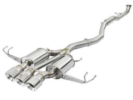 aFe Power (Advanced FLOW Engineering) - aFe Takeda 3in 304 SS Cat-Back Exhaust w/ Tri-Polished Tips 17-18 Honda Civic Type R L4 2.0L (t)