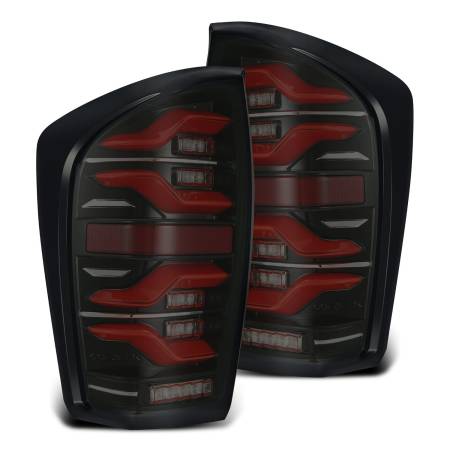 AlphaRex - AlphaRex 16-21 Toyota Tacoma LUXX LED Taillights Blk/Red w/Activ Light/Seq Signal