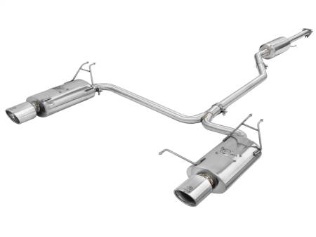 aFe Power (Advanced FLOW Engineering) - aFe Takeda Exhaust 2.25in to 2in Dia 304SS Cat-Back w/Polished Tips 08-12 Honda Accord Coupe V6 3.5L