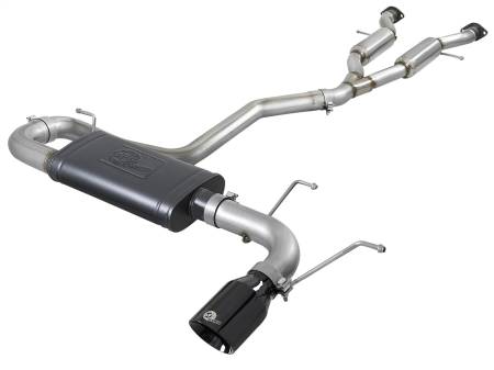 aFe Power (Advanced FLOW Engineering) - aFe Large Bore HD 3in 304 SS Cat-Back Exhaust w/ Black Tips 14-19 Jeep Grand Cherokee (WK2) V6-3.6L