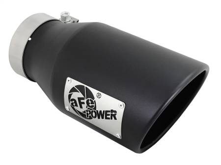 aFe Power (Advanced FLOW Engineering) - aFe Diesel Exhaust Tip Bolt On Black 4in Inlex x 6in Outlet x 12in