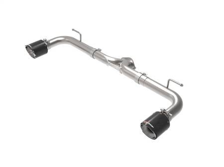 aFe Power (Advanced FLOW Engineering) - aFe Takeda 2-1/2in 304 SS Axle-Back Exhaust w/ Carbon Fiber Tips 14-18 Mazda 3 L4 2.0L/2.5L