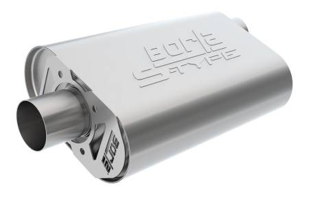 Borla - Borla CrateMuffler SBC Hot 350/383 3.0 inch Offset/Center 14in x 4.35in x 9in Oval S-Type Muffler