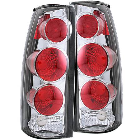 ANZO Headlights, Tail Lights and More  - ANZO 1999-2000 Cadillac Escalade Taillights Chrome 3D Style