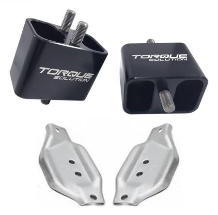 Torque Solution - Torque Solution Solid Billet Engine Mounts w/ Mount Plates: 02-14 Subaru WRX / 04-17 STI