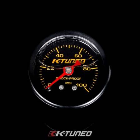 K-Tuned - K-Tuned Fuel Pressure Gauge - Liquid Filled (0-100 psi)