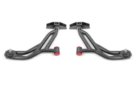 BMR Suspension - BMR 10-14 Ford Mustang / Shelby GT500 Non-Adj. Lower A-Arms (Poly/Delrin) - Black Hammertone