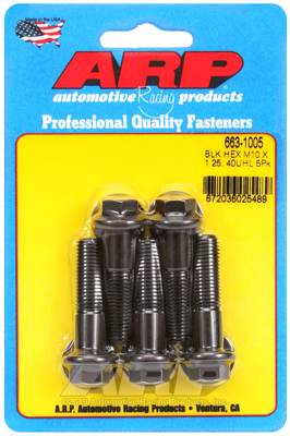 ARP - ARP M10 x 1.25 x 40 hex black oxide bolts 663-1005