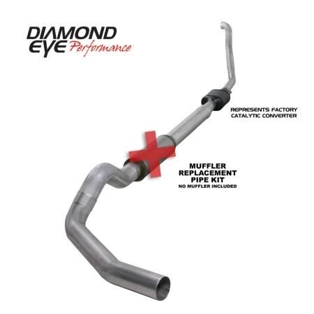 Diamond Eye Performance - Diamond Eye Exhaust System Kit, 1994-1997.5 Ford 7.3L Powerstroke F250/F350 (All Cab And Bed Lengths) 5In. Alumi