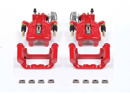 Power Stop - PowerStop 94-01 Ford Mustang Rear Red Calipers w/Brackets - Pair
