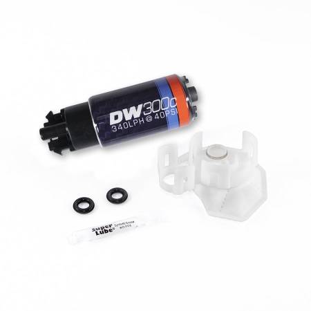 DeatschWerks - DeatschWerks 340lph DW300C Compact Fuel Pump w/Install Kit 08-15 Mitsubishi EVO X (w/o Clips)
