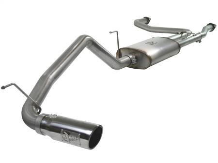 aFe Power (Advanced FLOW Engineering) - aFe MACHForce XP Exhaust Cat-Back 2.5/3in SS-409 w/ Polished Tip 04-12 Nissan Titan V8 5.6L