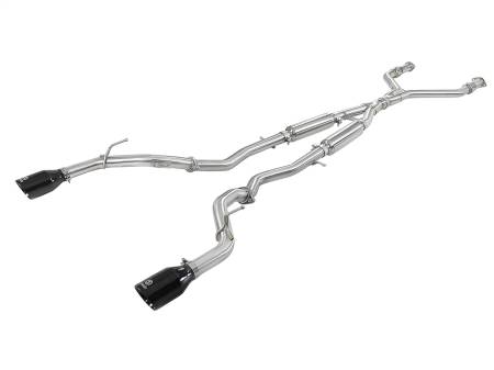 aFe Power (Advanced FLOW Engineering) - aFe Takeda 2.5in 304 SS Cat-Back Exhaust System w/ Black Tips 16-18 Infiniti Q50 V6-3.0L (tt)