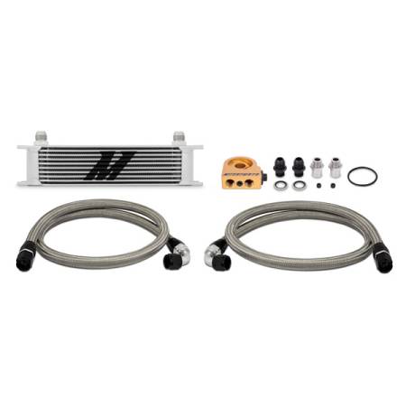 Mishimoto - Mishimoto Universal Thermostatic 10 Row Oil Cooler Kit - Silver