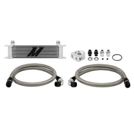 Mishimoto - Mishimoto Universal 10 Row Oil Cooler Kit (Metal Braided Lines)