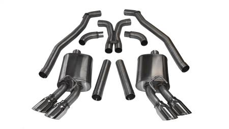CORSA Performance - Corsa 2012-2015 Chevrolet Camaro Coupe ZL1 6.2L V8 Polished Sport Cat-Back + XO Exhaust