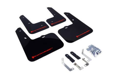 Rally Armor - Rally Armor 12-13 Hyundai Veloster UR Black Mud Flap w/ Red Logo