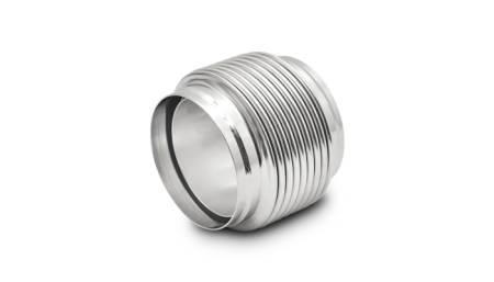 Vibrant Performance - Vibrant Performance SS Bellow Assembly w/ Solid Liner 4in inlet/outlet ID x 4in overall L Electro Polished