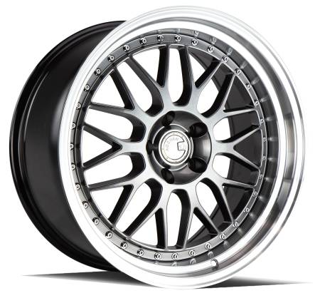 AodHan Wheels - Aodhan Wheels Rim AH02 19x9.5 5x114.3 73.1CB ET22 Hyper Black w/ Machined Lip