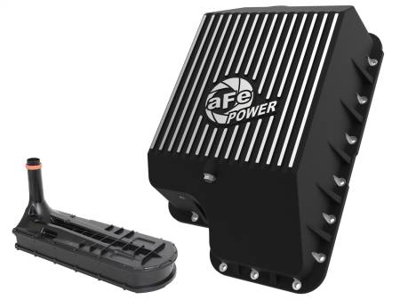 aFe Power (Advanced FLOW Engineering) - aFe Transmission Pan (Black); Ford Diesel Trucks 03-10 V8-6.0/6.4L (td)