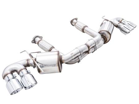 AWE Tuning - AWE 2020 Chevrolet Corvette (C8) Touring Edition Exhaust - Quad Chrome Silver Tips