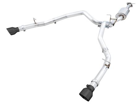 AWE Tuning - AWE 19-21 RAM 1500 5.7L (w/Cutouts) 0FG Dual Rear Exit Cat-Back Exhaust - Diamond Black Tips