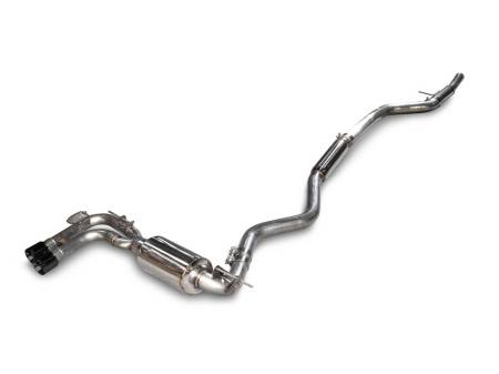 AWE Tuning - AWE BMW F3X 28i / 30i Touring Edition Axle-Back Exhaust Single Side - 80mm Black Tips