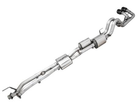 AWE Tuning - AWE 16-22 Toyota Tacoma 0FG Catback Exhaust w/ BashGuard - Dual Diamond Black Tips