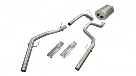 CORSA Performance - Corsa 2009-2019 -14 Dodge Ram Quad Cab/Short Bed 1500 4.7L V8 Polished Sport Cat-Back Exhaust