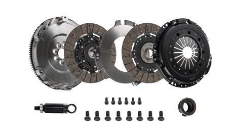 DKM Clutch - DKM Clutch BMW E34/E36/E39/E46/Z3 (6 Cyl) MS Twin Disc Clutch w/Steel Flywheel (660 ft/lbs Torque)