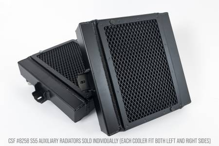 CSF Radiators - CSF BMW F8X M3/M4/M2C Auxiliary Radiators w/ Rock Guards (Sold Individually - Fits Left and Right