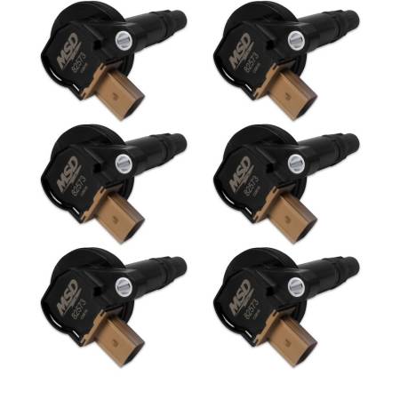 MSD Ignition - MSD Coil,BLACK, Ford Eco-Boost 3.5L V6, 6-Pk