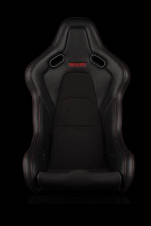 BRAUM RACING SEATS & MORE - BRAUM Racing Falcon-S Composite FRP Bucket Seat - Red Stitching - Each