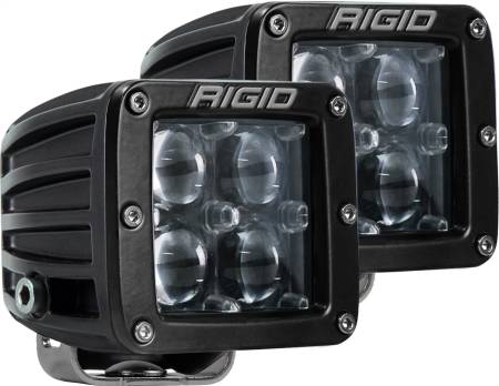 Rigid Industries - RIGID D-Series PRO LED Light, Hyperspot Optic, Surface Mount, Black Housing,Pair
