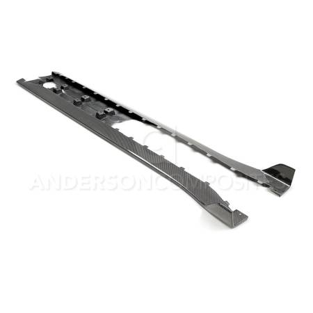 Anderson Composites - Anderson Composites 2020 Ford Mustang Shelby GT500 Carbon Fiber Rocker Panel Splitters