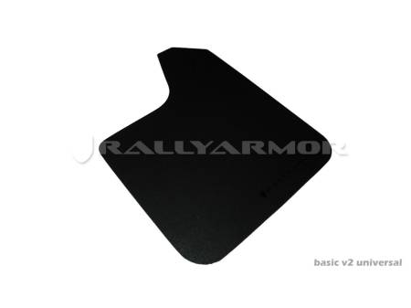 Rally Armor - Rally Armor Universal fitment (no hardware) Basic Black Mud Flap w/ Black Logo